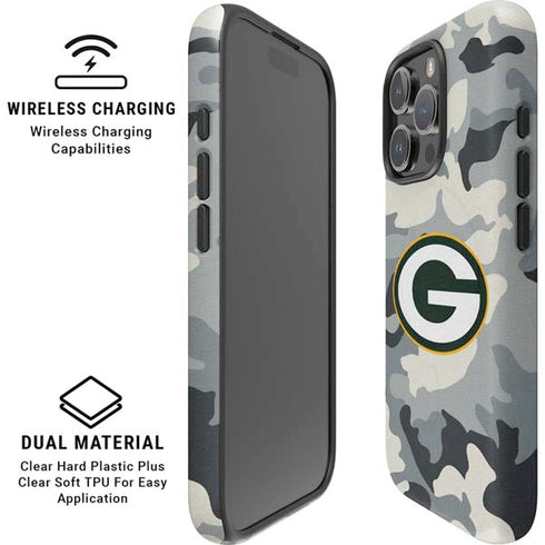 NFL Green Bay Packers Camo iPhone 16 Pro Magsafe Impact Case